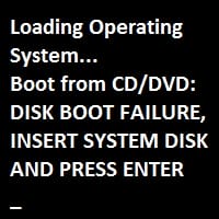 Hard Disk Boot Failure