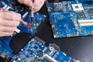 Laptop motherboard testing in service center